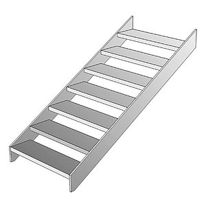 Die normale Stahl-Holz-Treppe vom Schlosser