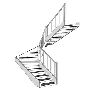 Die halbgewendelte Treppe